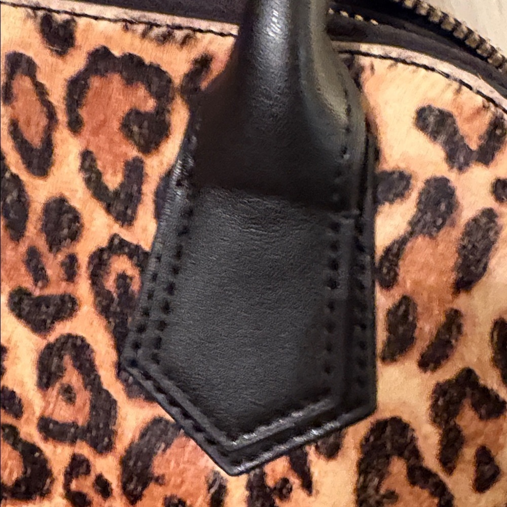 White House Black Market Leopard and Black Satchel - Picture 11 of 11
